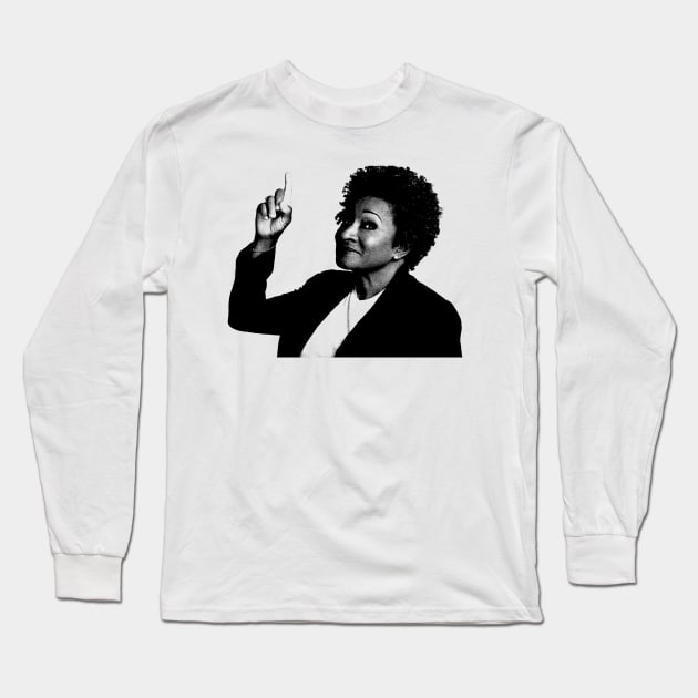 Wanda Sykes // pencil sketch Long Sleeve T-Shirt by Amor13Fati